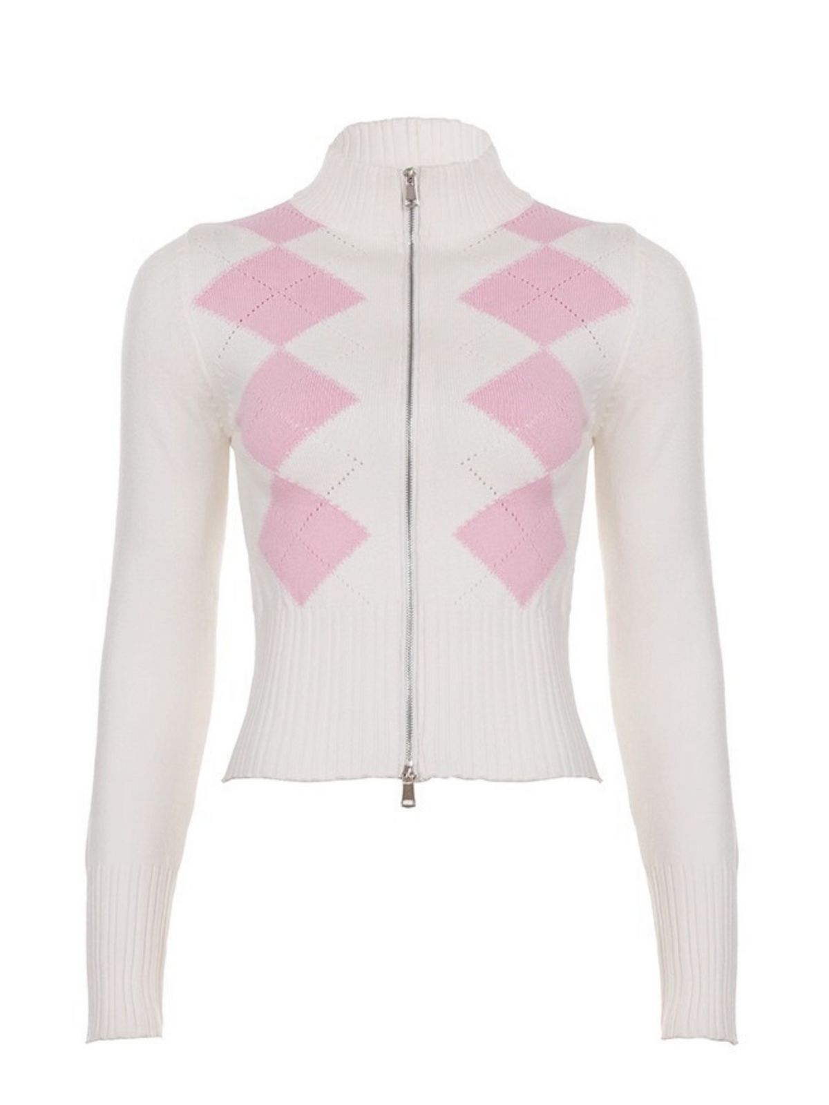 Safiyah Quilted Zip-Up Cardigan