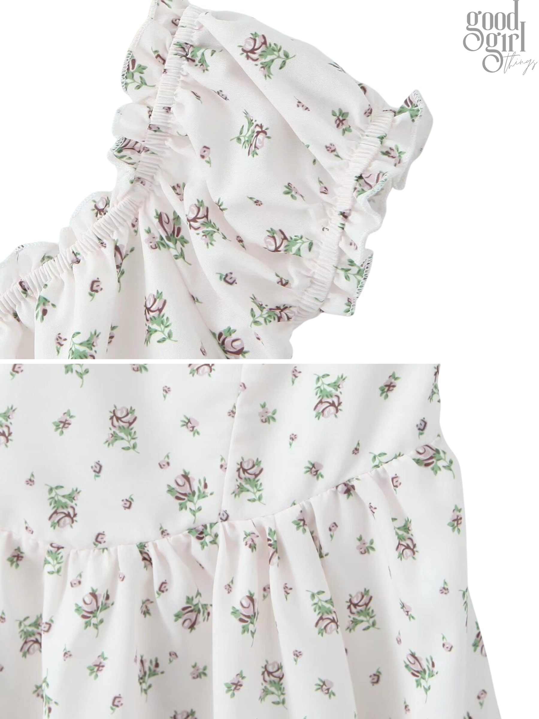 Nailea Floral Puff Sleeve Mini Dress