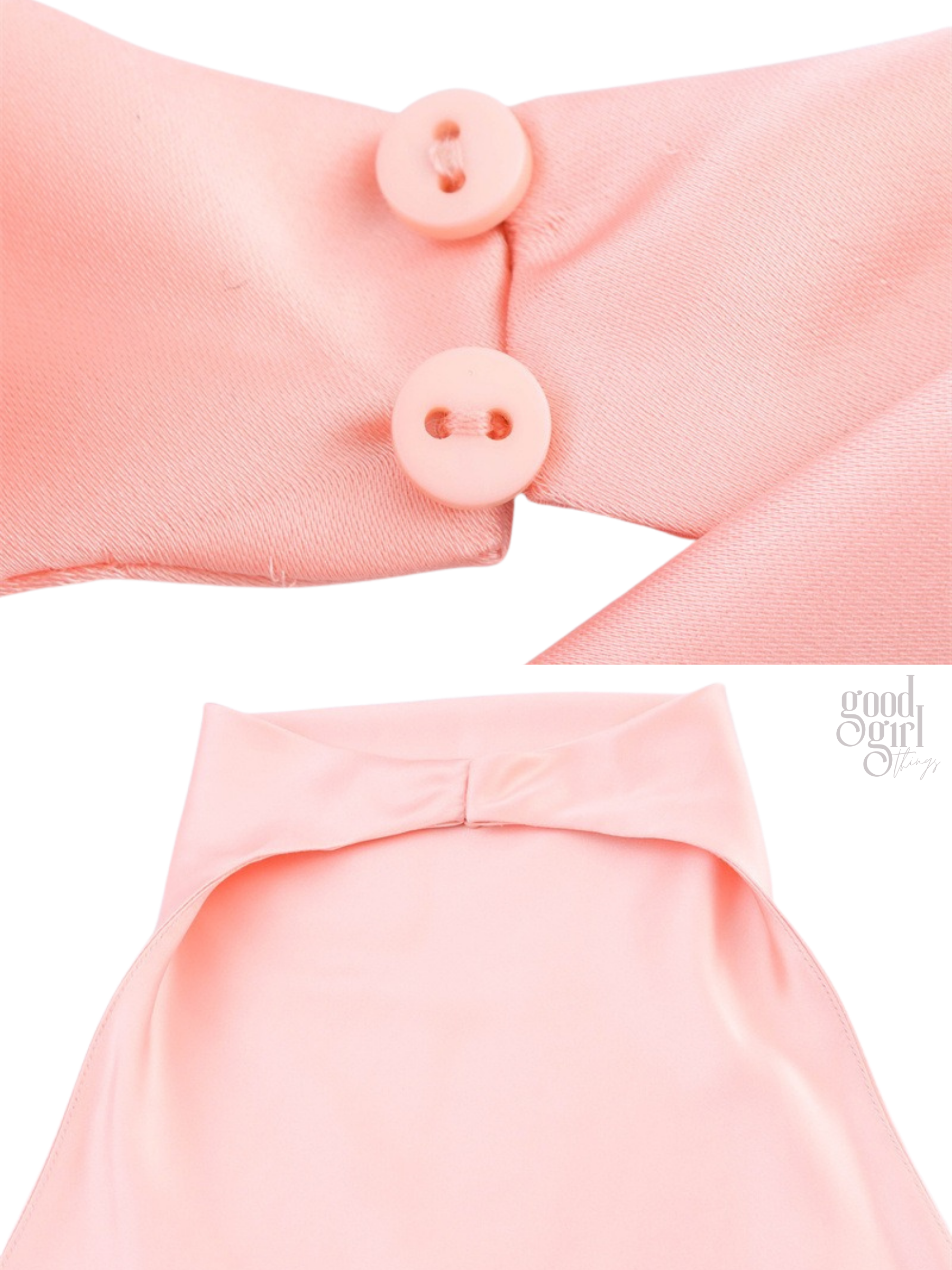 Akila Satin Button-Up Backless Top