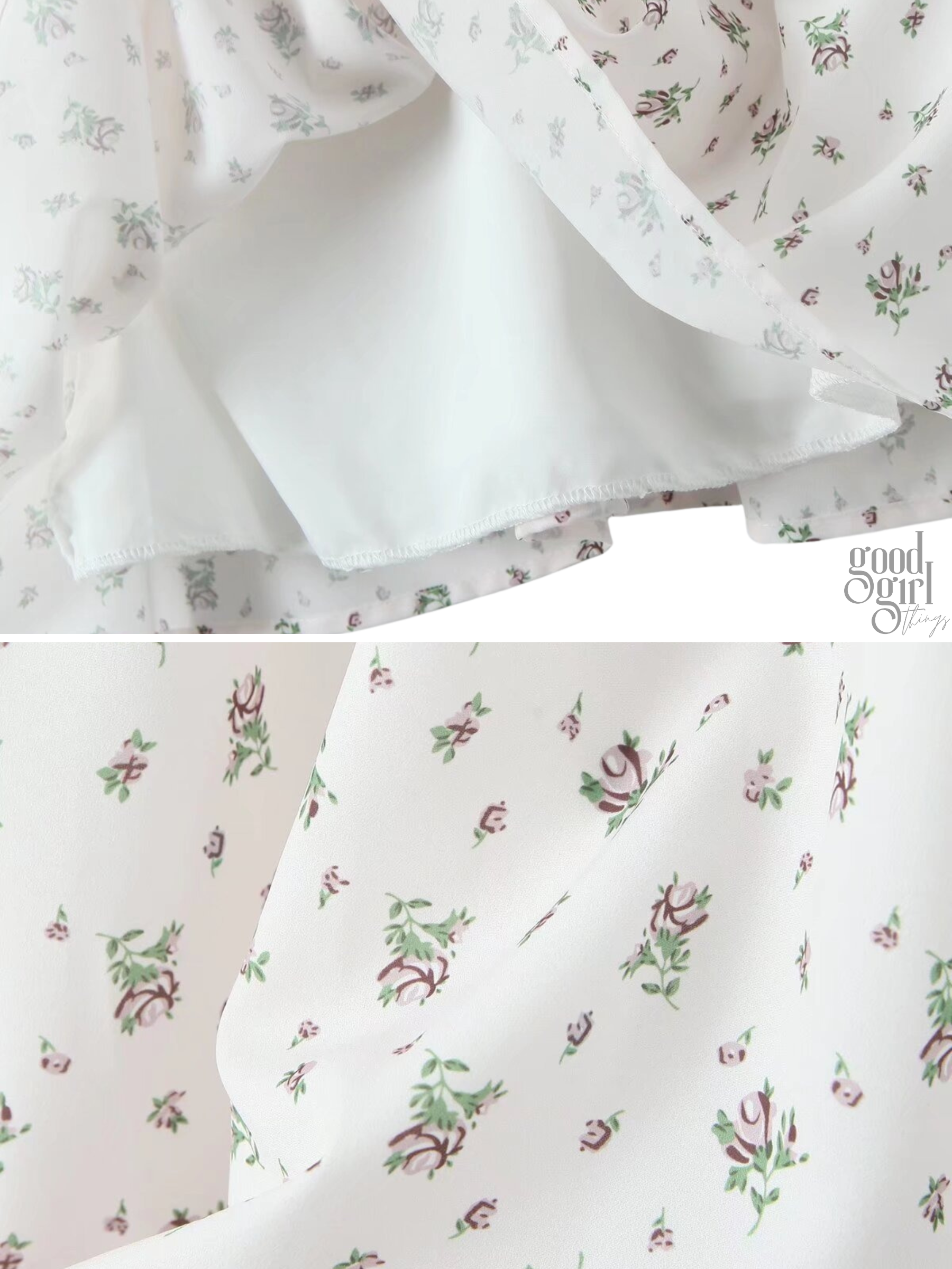 Nailea Floral Puff Sleeve Mini Dress