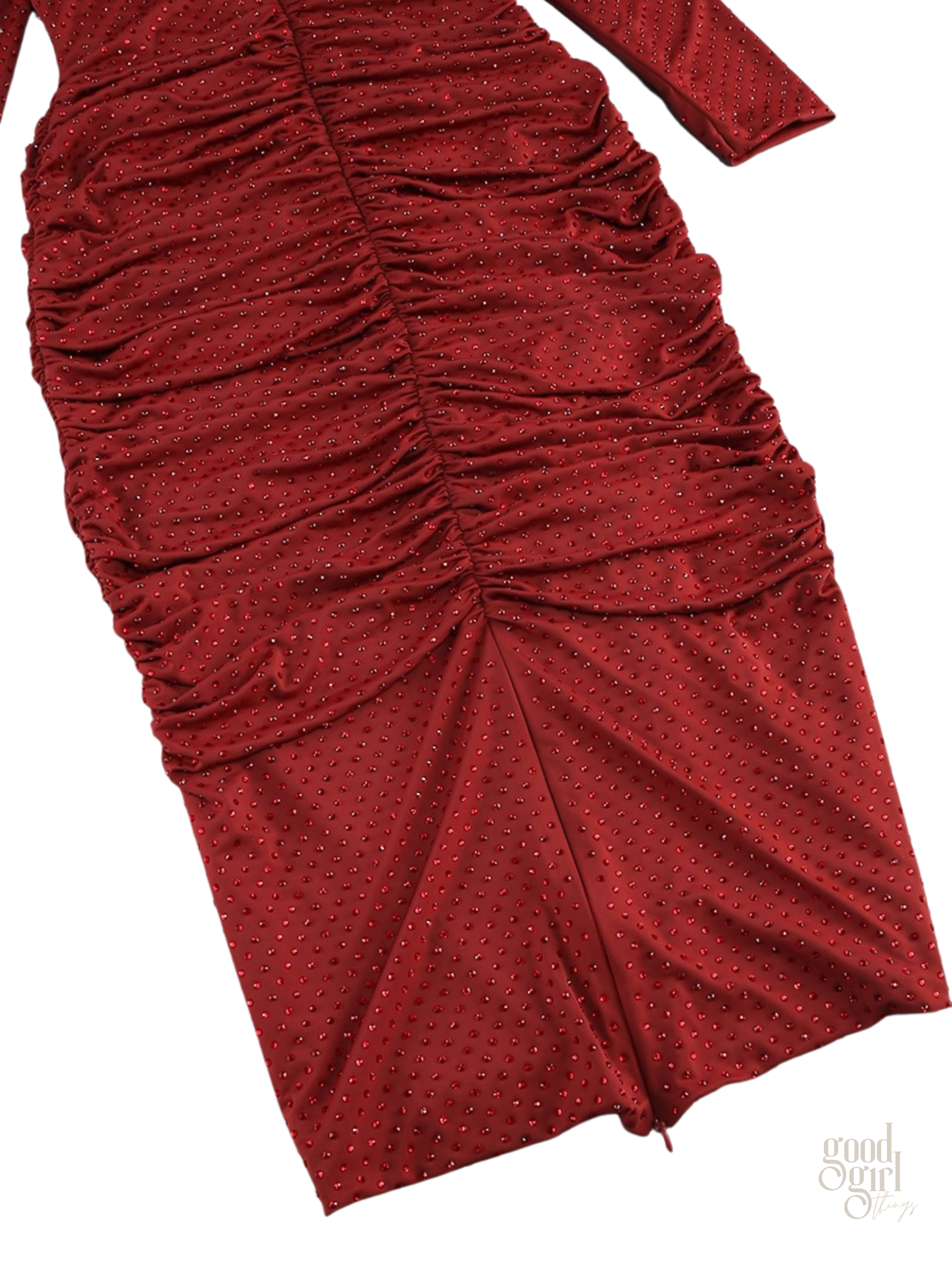 Aine Sparkle Ruched Bodycon Dress