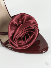 Dora Slingback Heels with Satin Rose