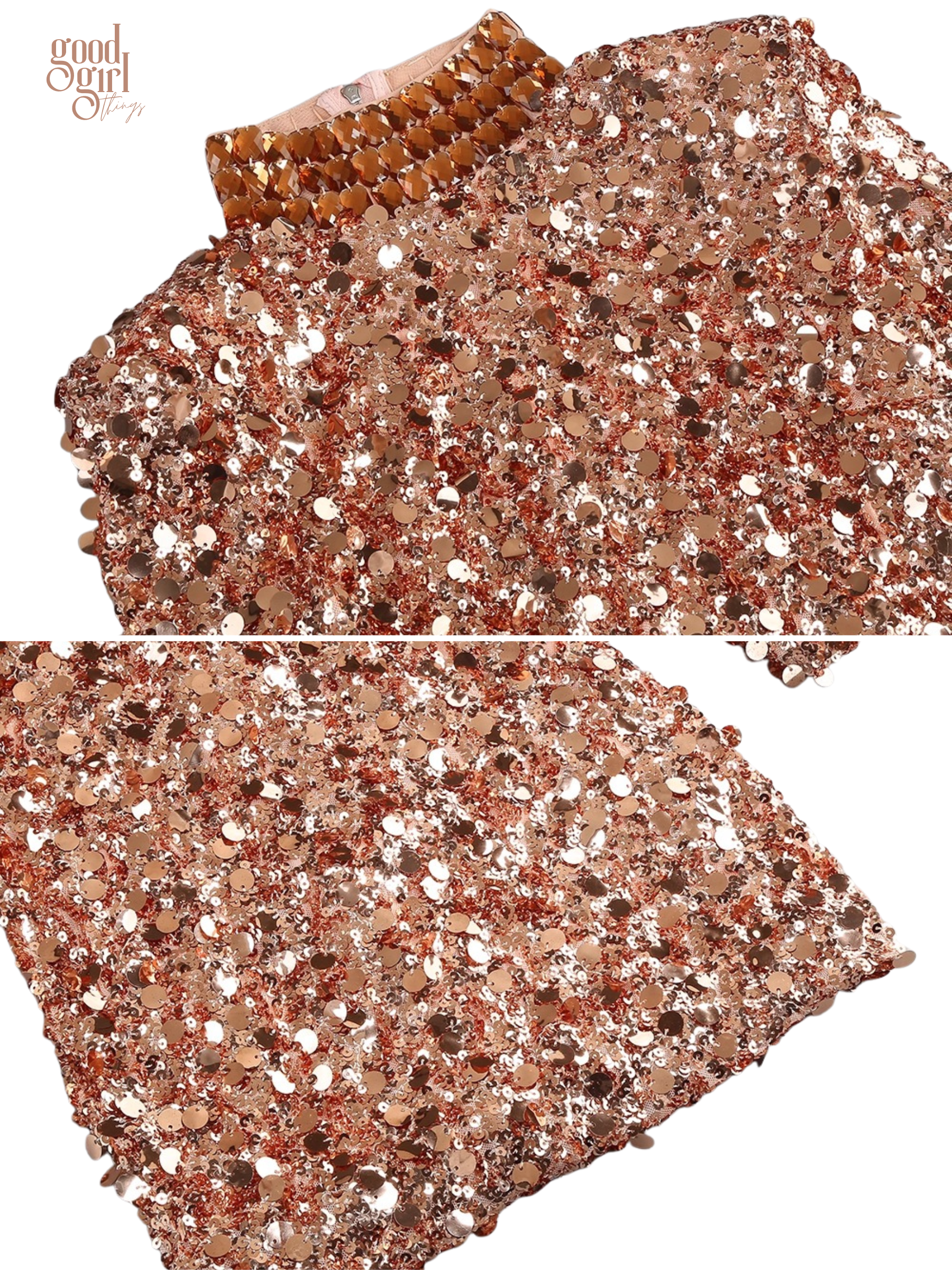 Edith Long Sleeve Sequin Mini Dress