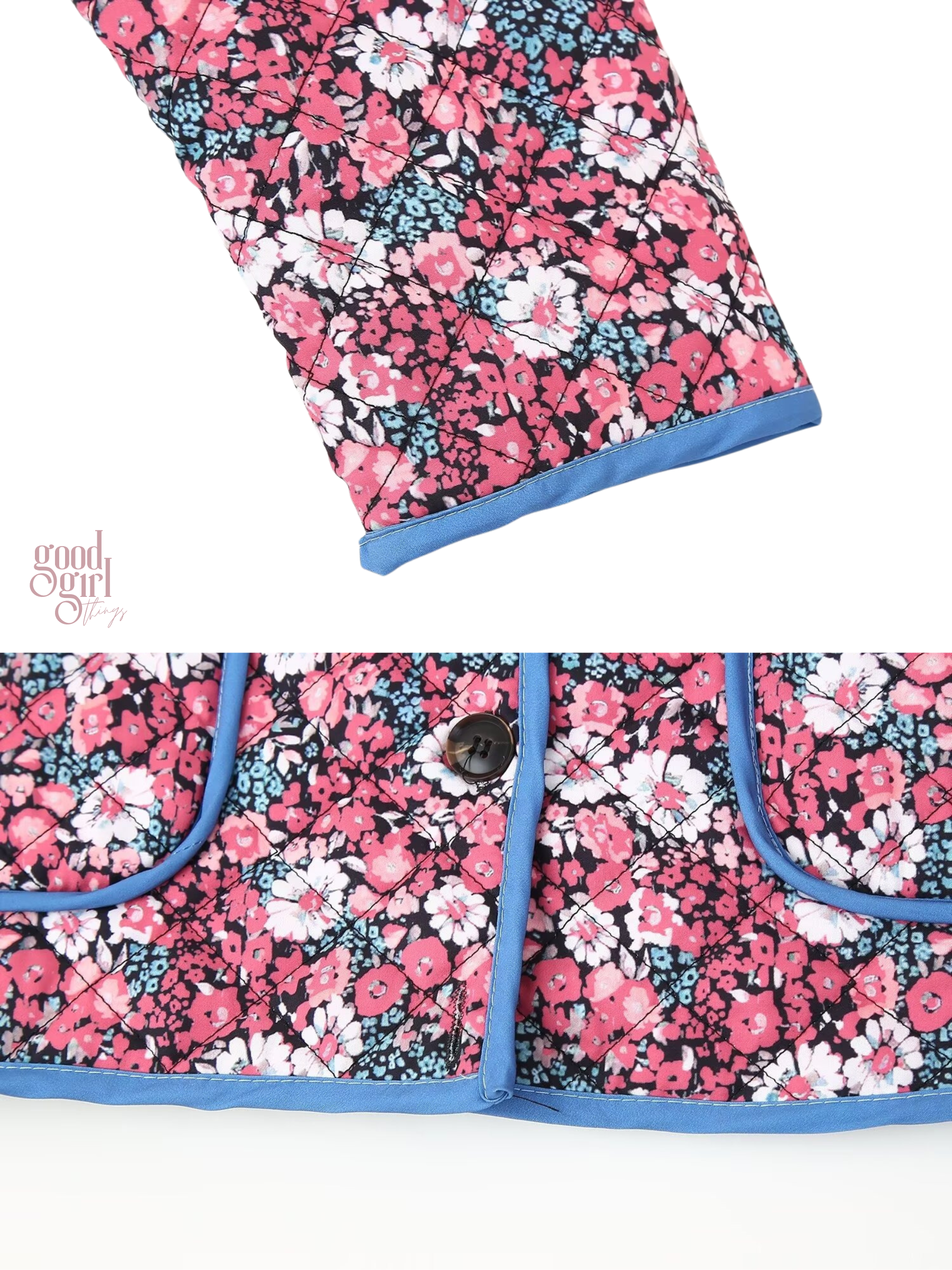 Hayden Floral Quilted Lapel Jacket