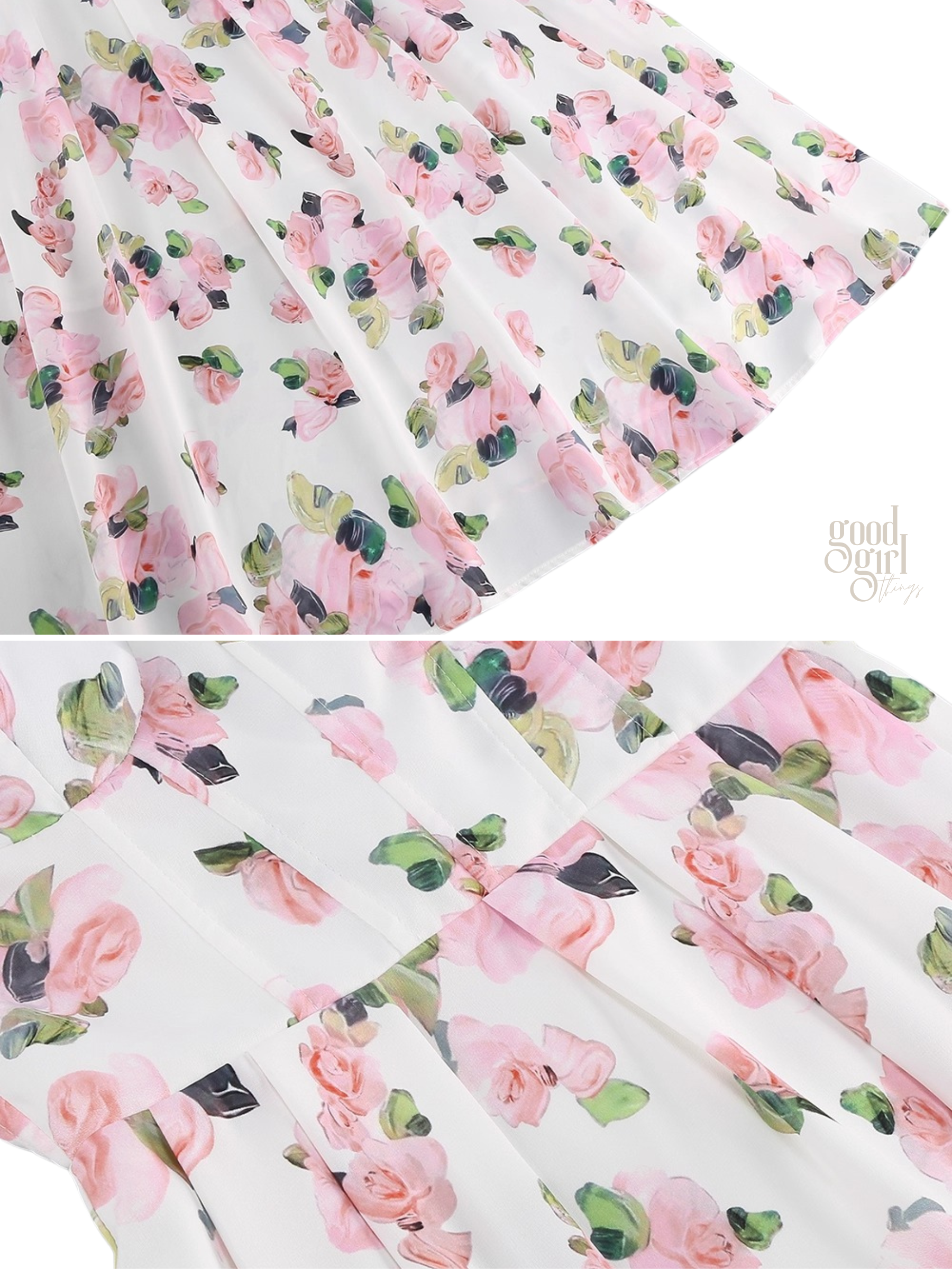 Nina Bow Strap Floral Midi Dress