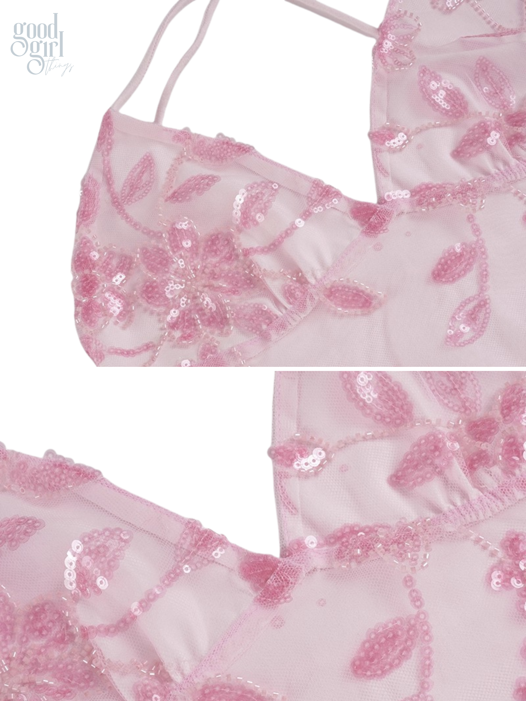 Amiya Floral Sequin Mini Dress