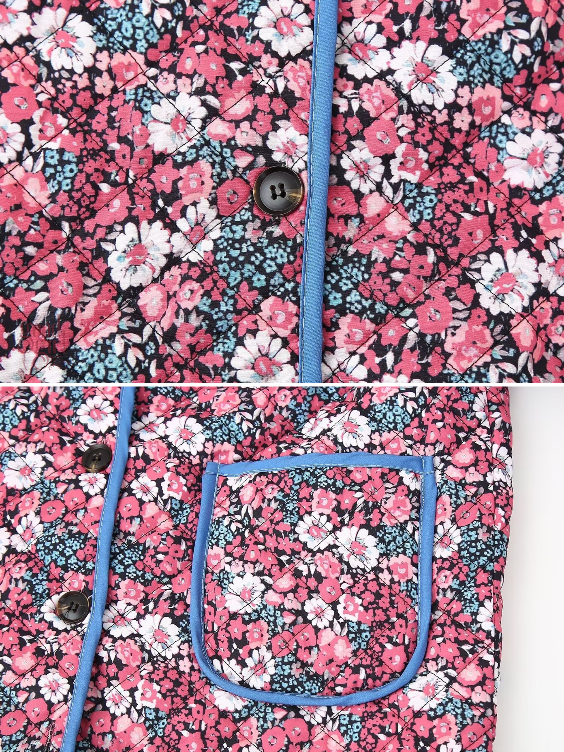 Hayden Floral Quilted Lapel Jacket