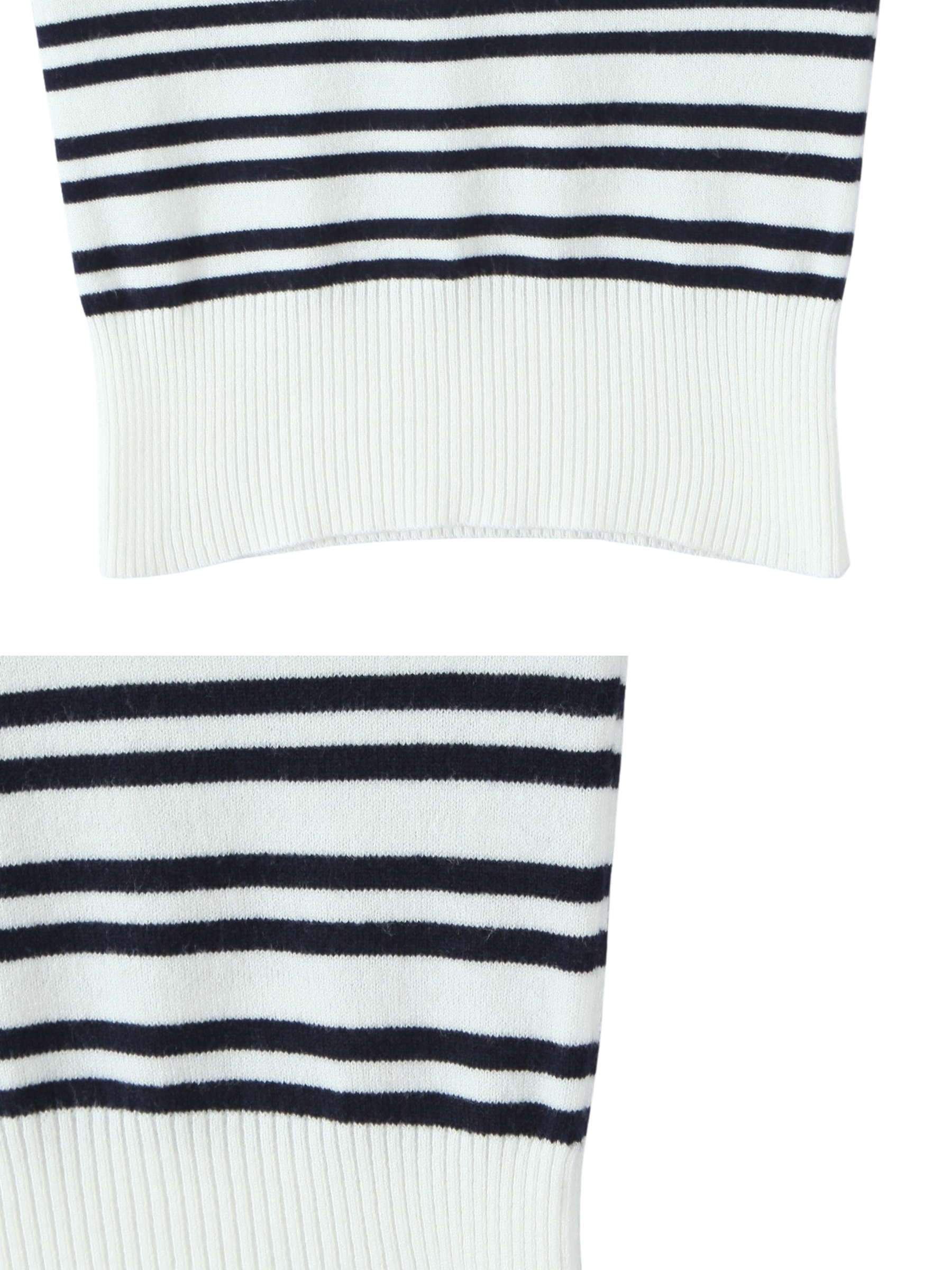 Brie Striped Knit Tie-Back Crop Top