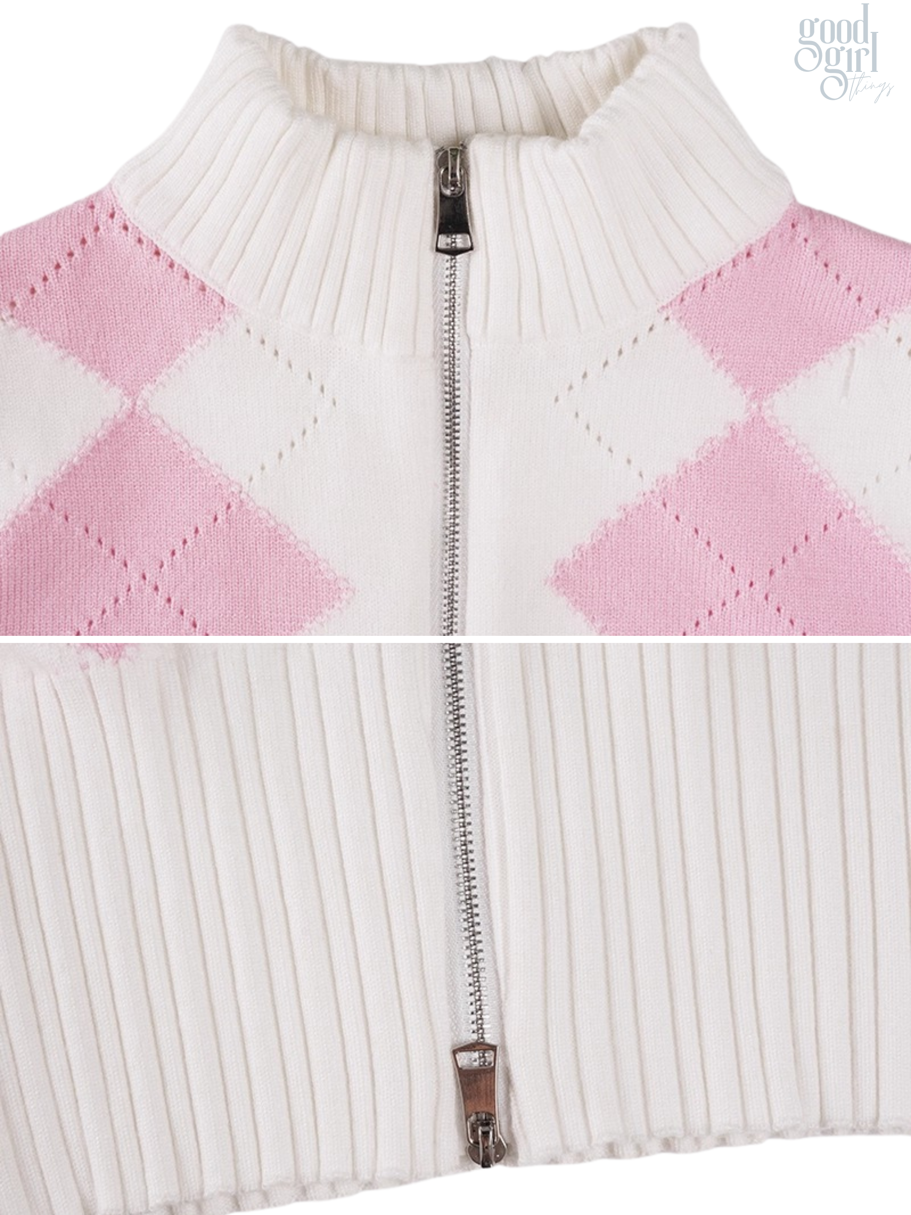 Safiyah Quilted Zip-Up Cardigan