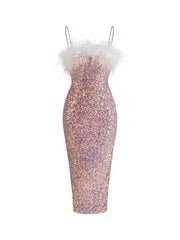 Milan Sequin Midi Dress