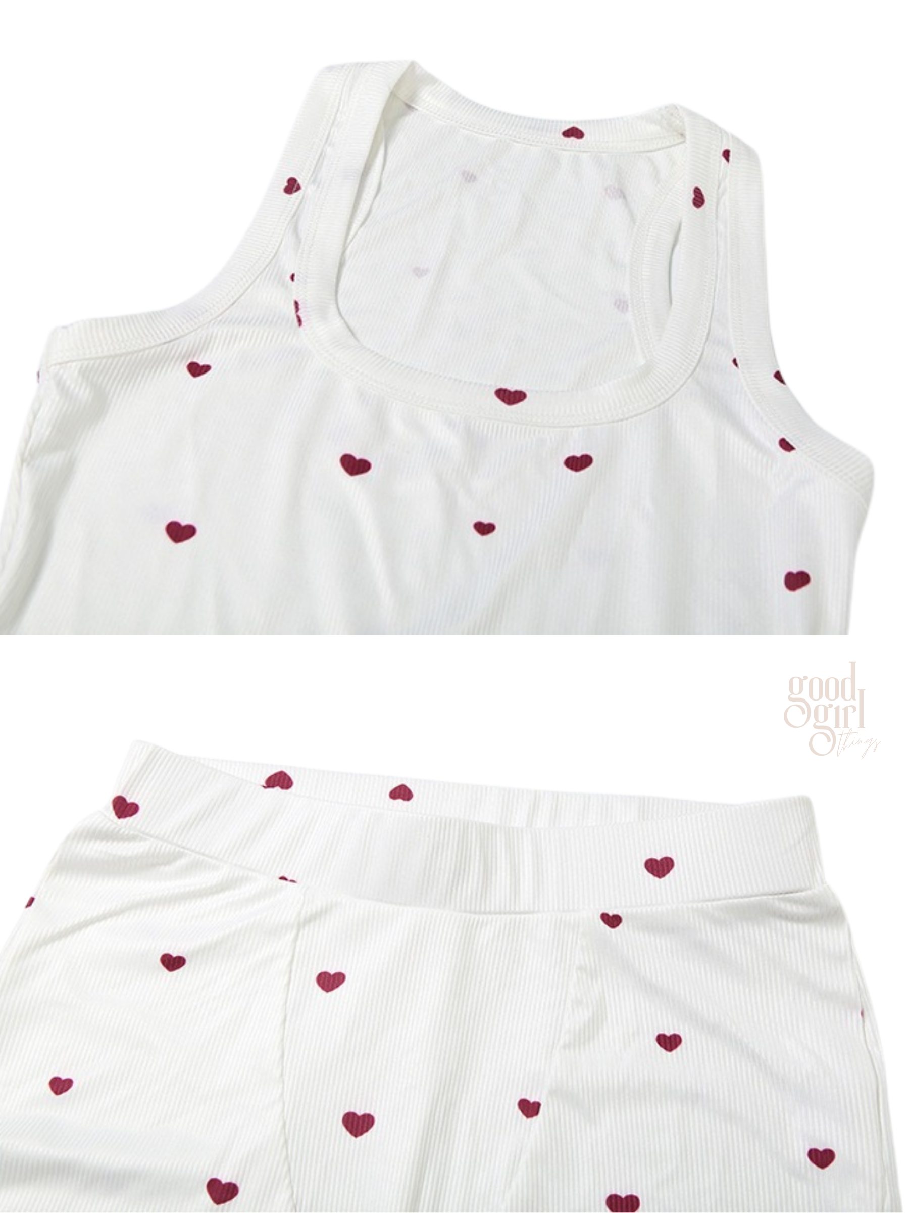 Daysi Heart Print Lounge Set
