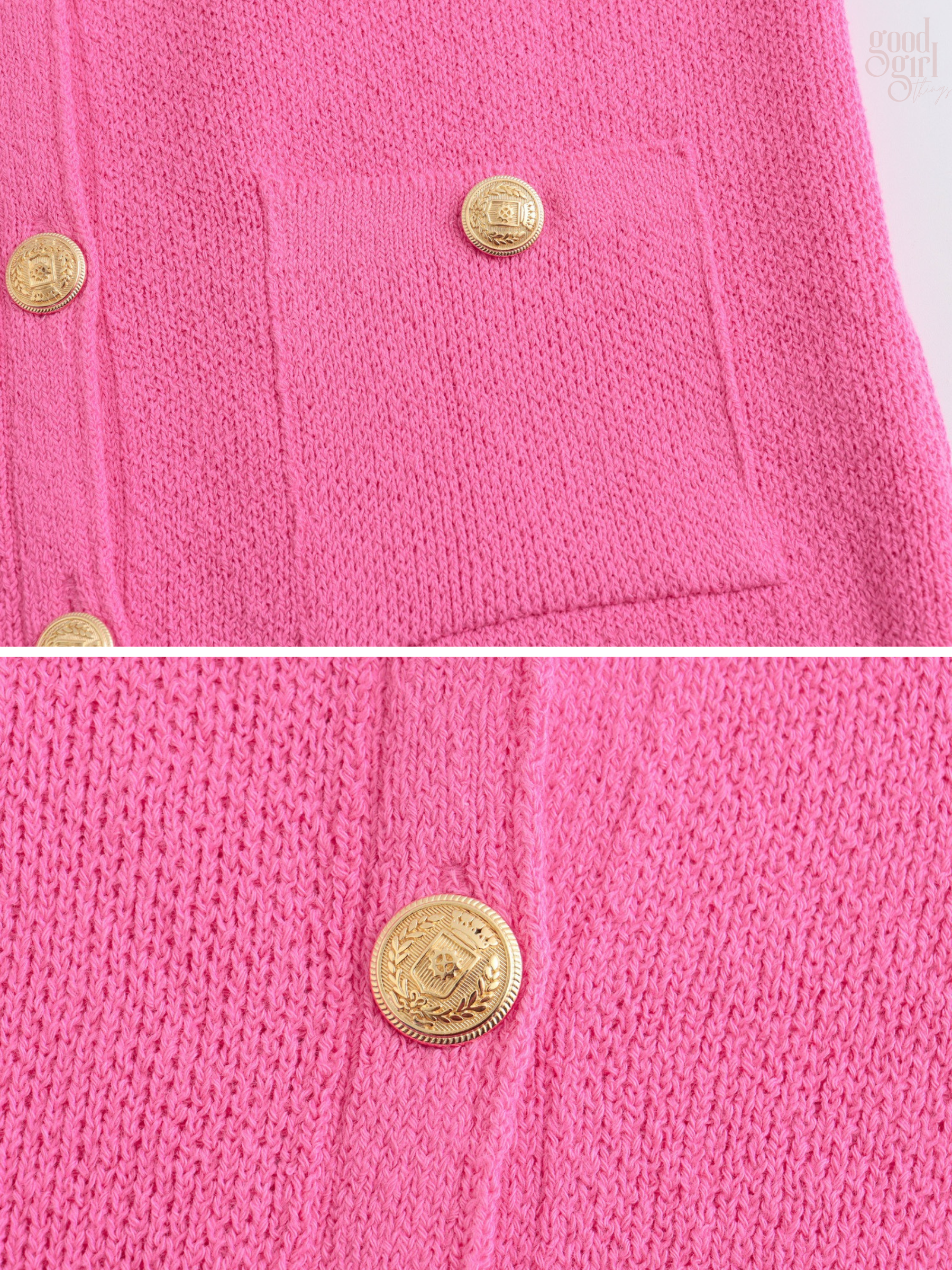Jemma Button-Front Knit Cardigan Jacket