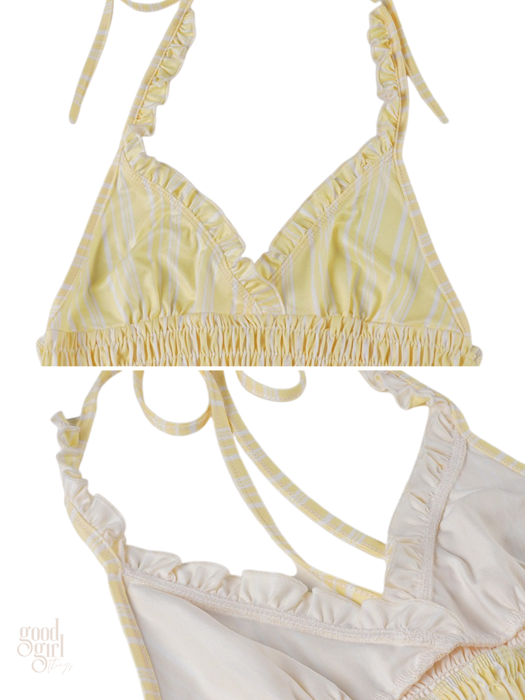 Austin Striped Ruffle Halter Top