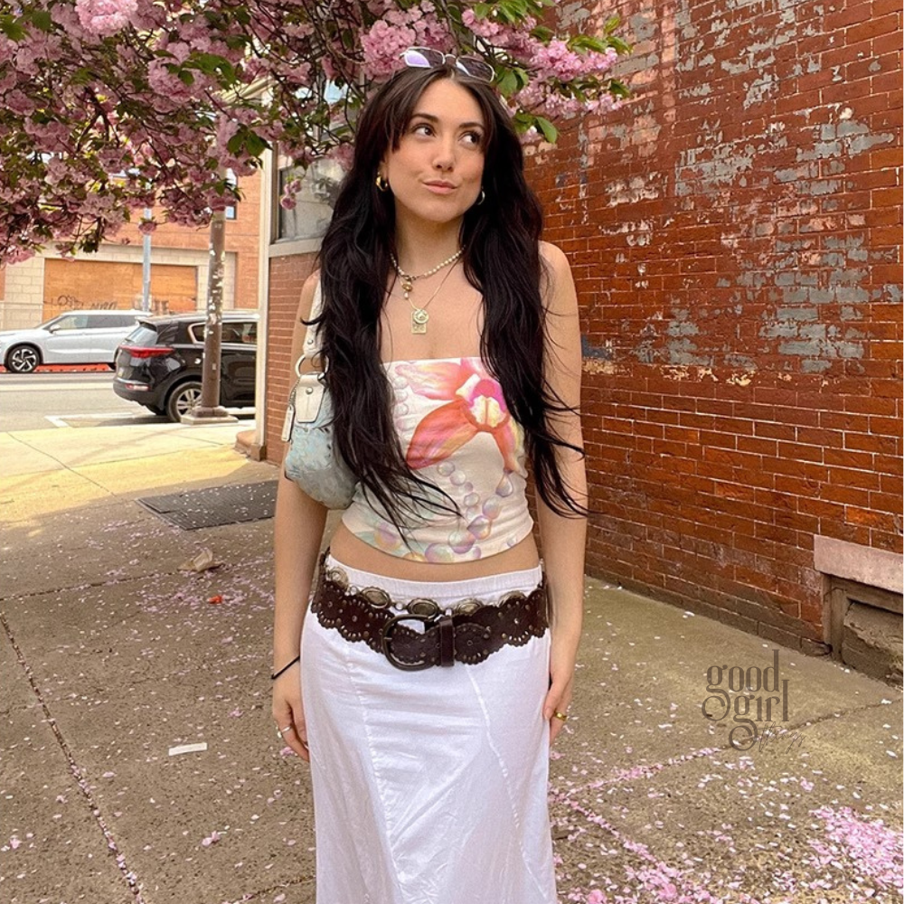 Evelia Floral Tube Top
