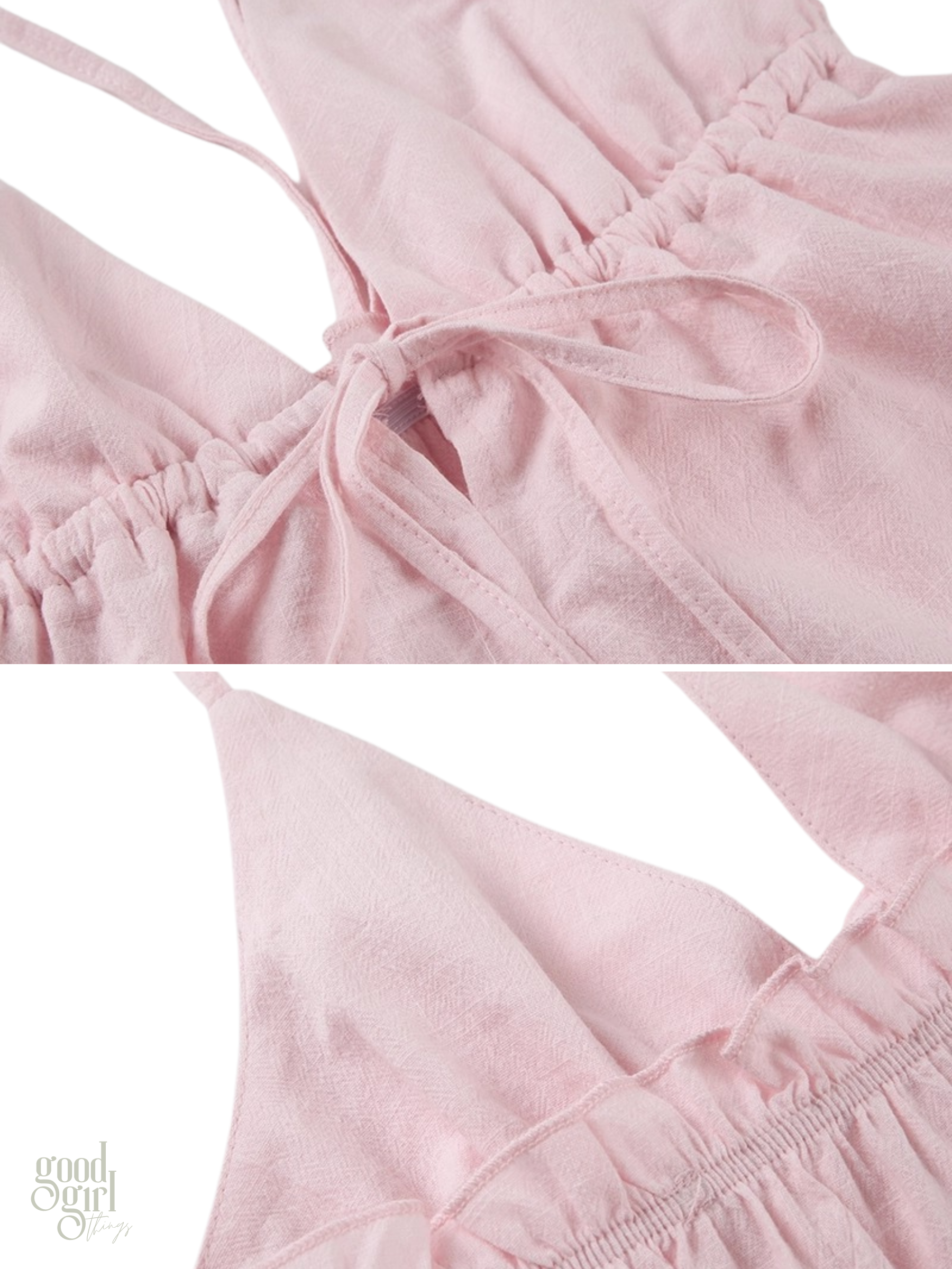 Justus Backless Lace-Up Camisole