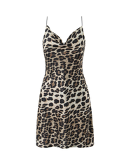 Constanza Backless Leopard Mini Dress