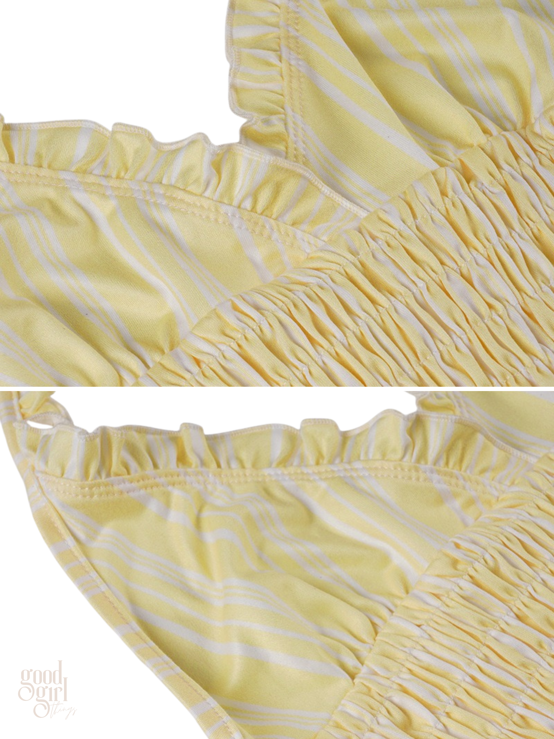 Austin Striped Ruffle Halter Top