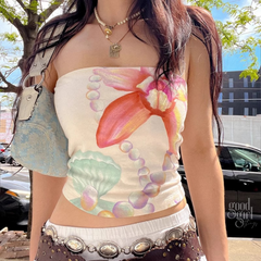 Evelia Floral Tube Top