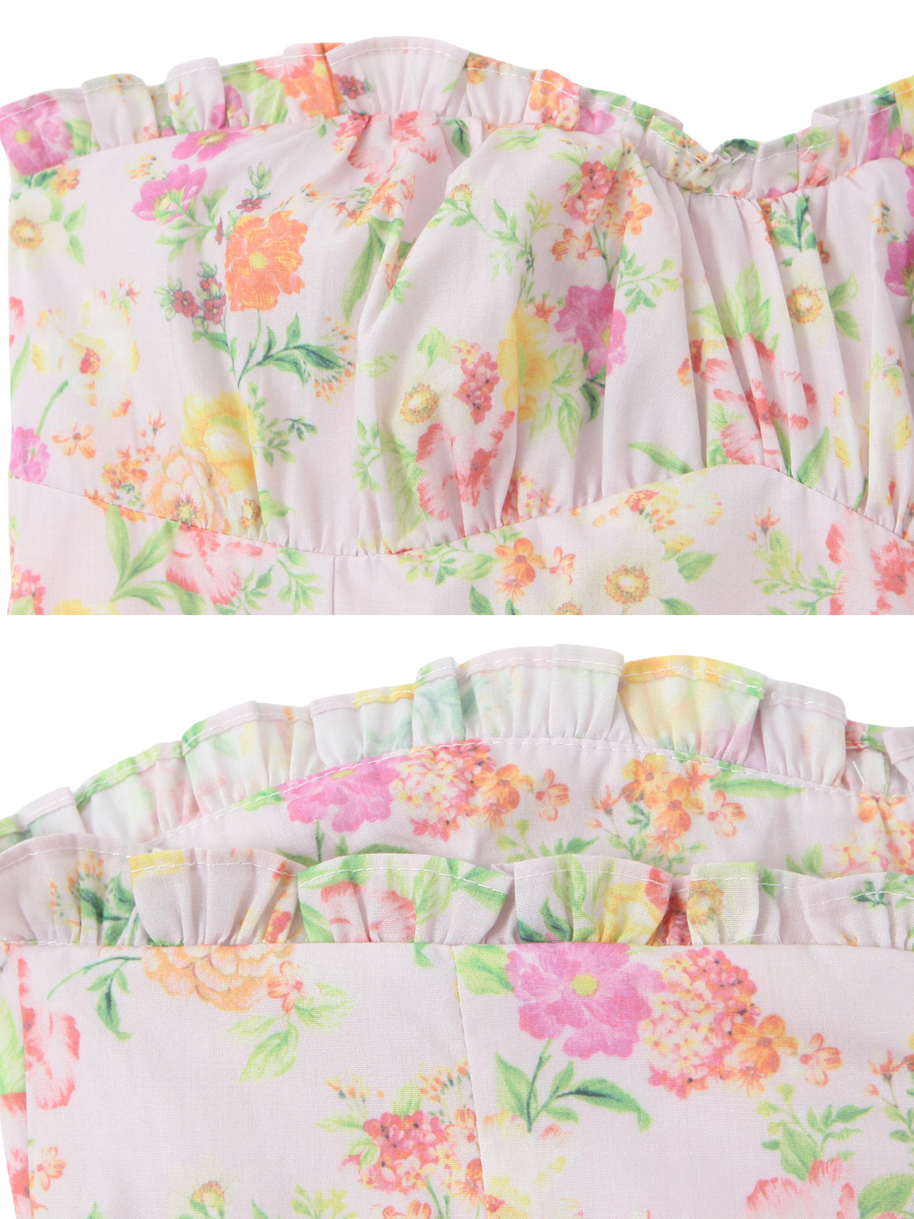 Erma Strapless Floral Midi Dress
