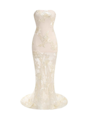 Skarlett Strapless Lace Maxi Dress