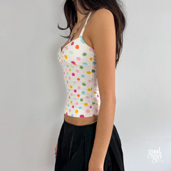 Candy Polka Dot Halter Top