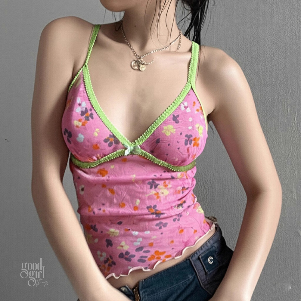 Mina Floral Mesh Top
