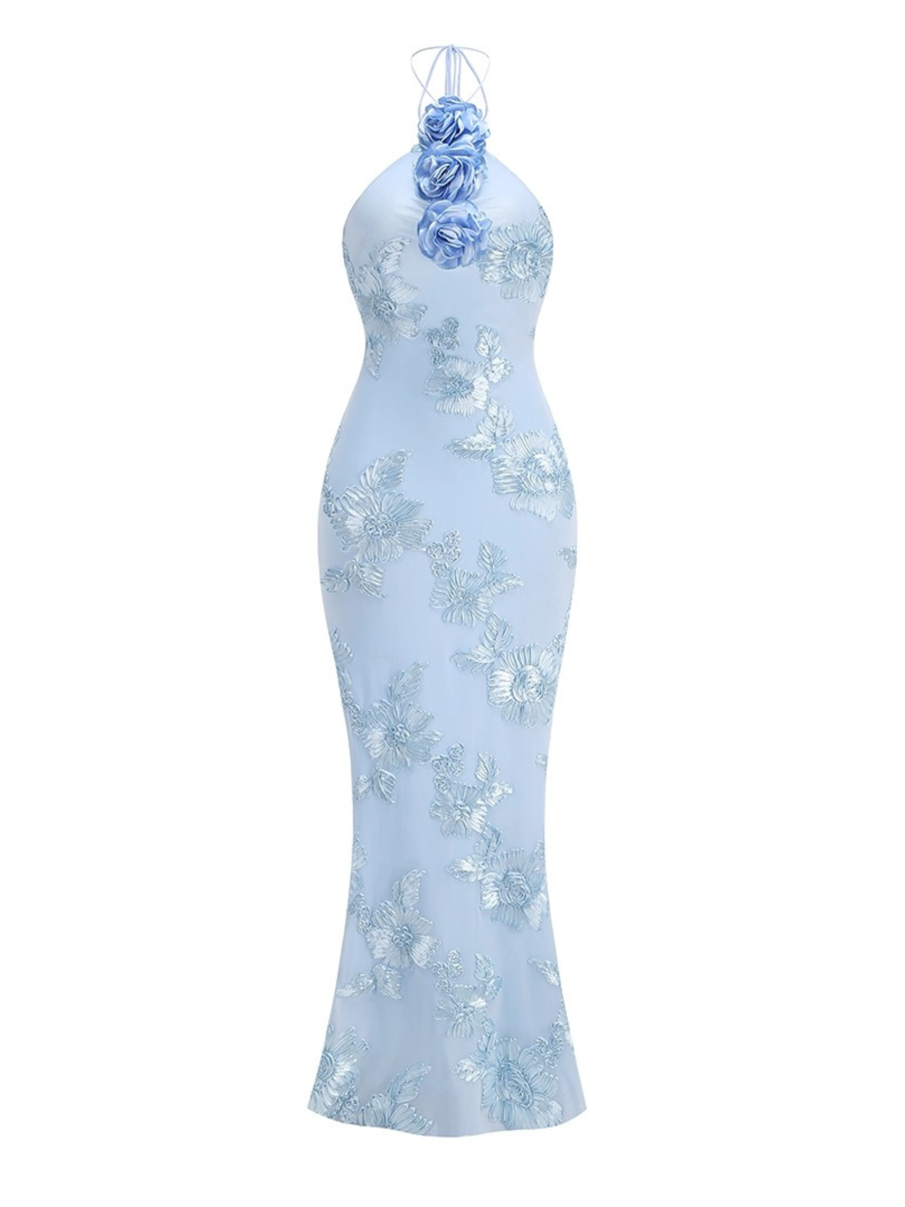 Dua Floral Appliqué Mermaid Dress