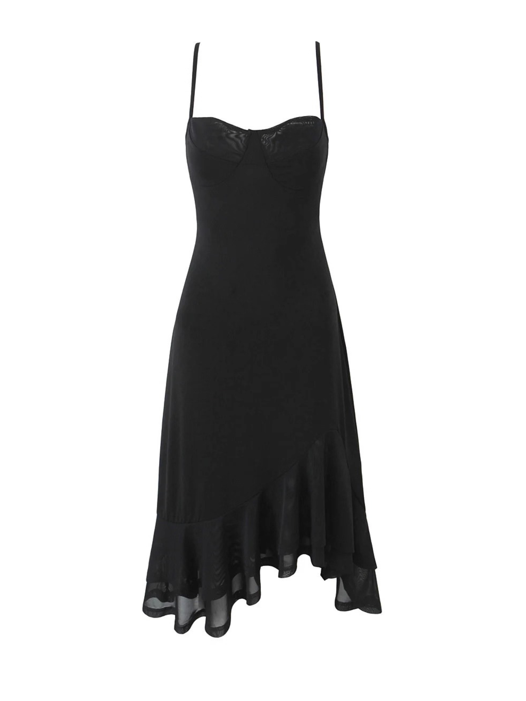 Charlotte Strappy Mesh Midi Dress