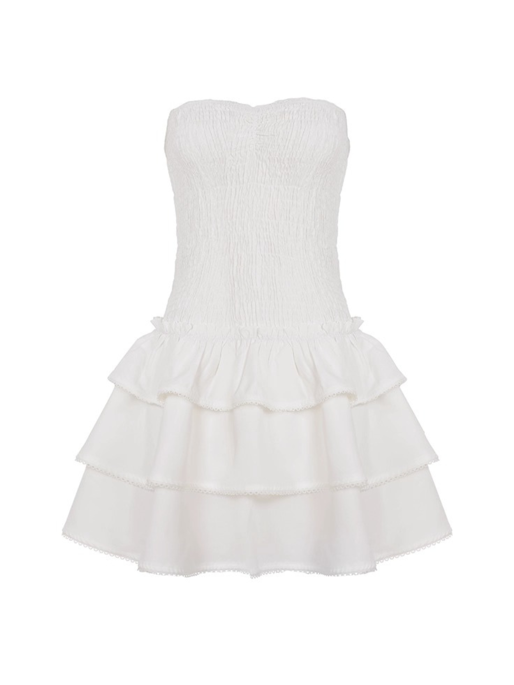 Truth Strapless Ruffled Mini Dress