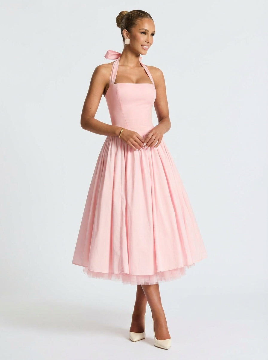 Cressida Halter Corset Midi Dress