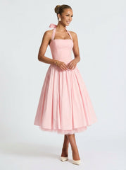 Cressida Halter Corset Midi Dress