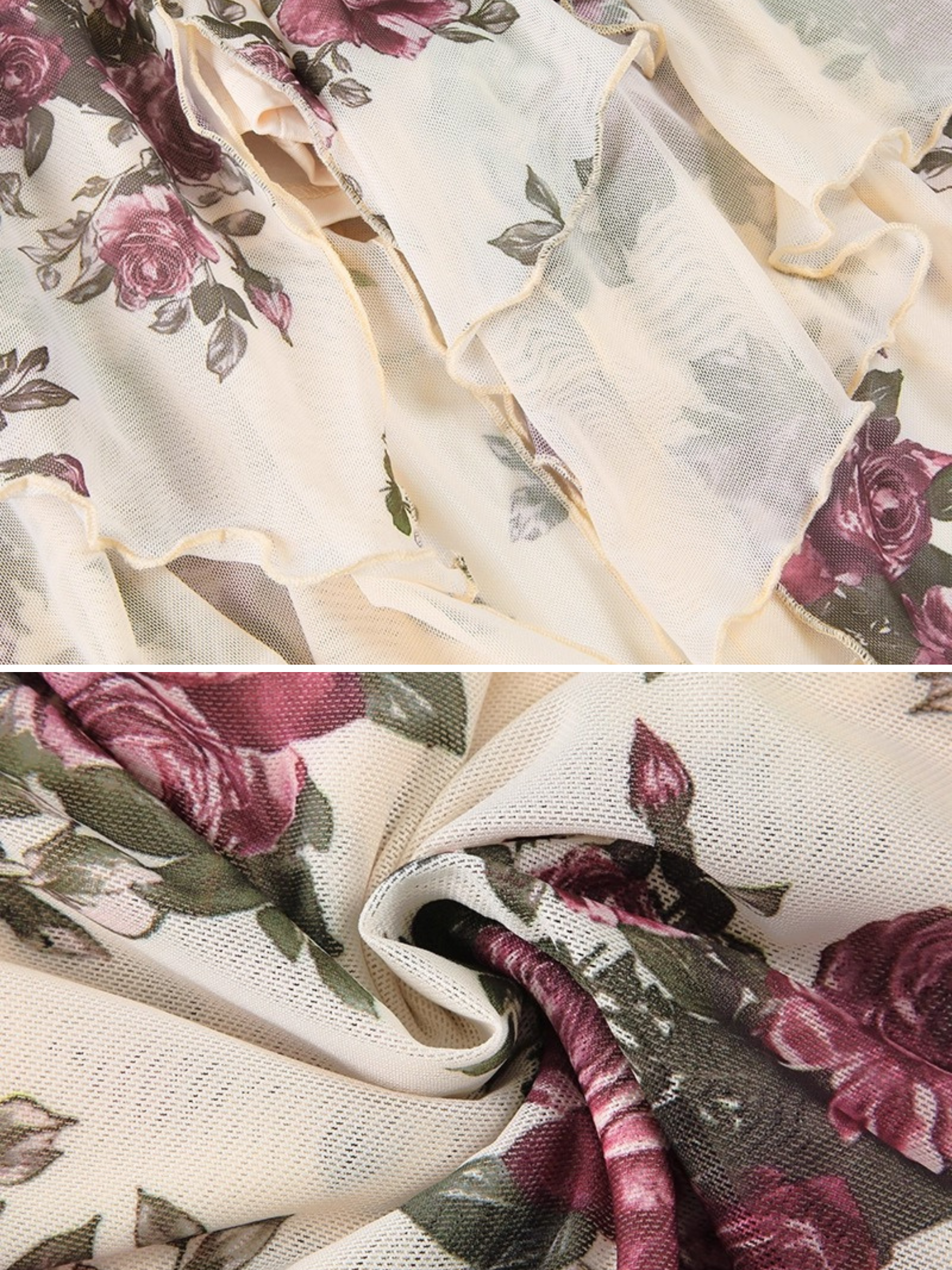 Kit Rose Print Asymmetric Skirt