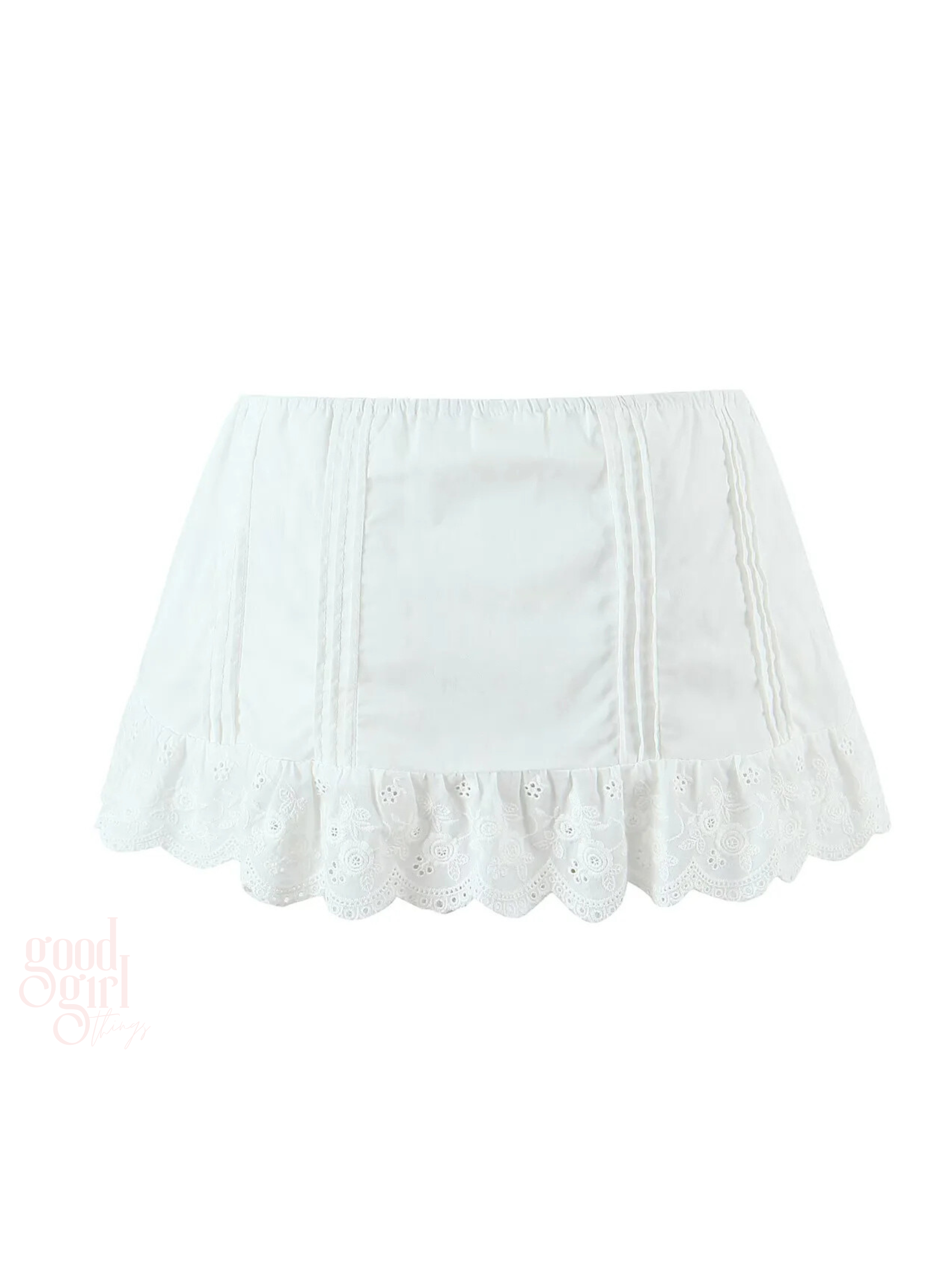 Cydney Lace Trim Skirt Set