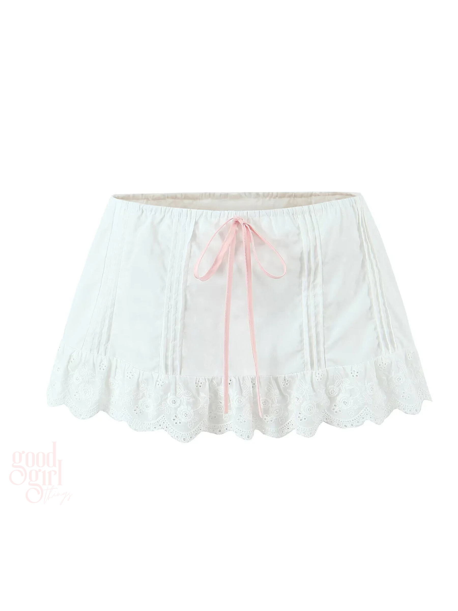 Cydney Lace Trim Skirt Set