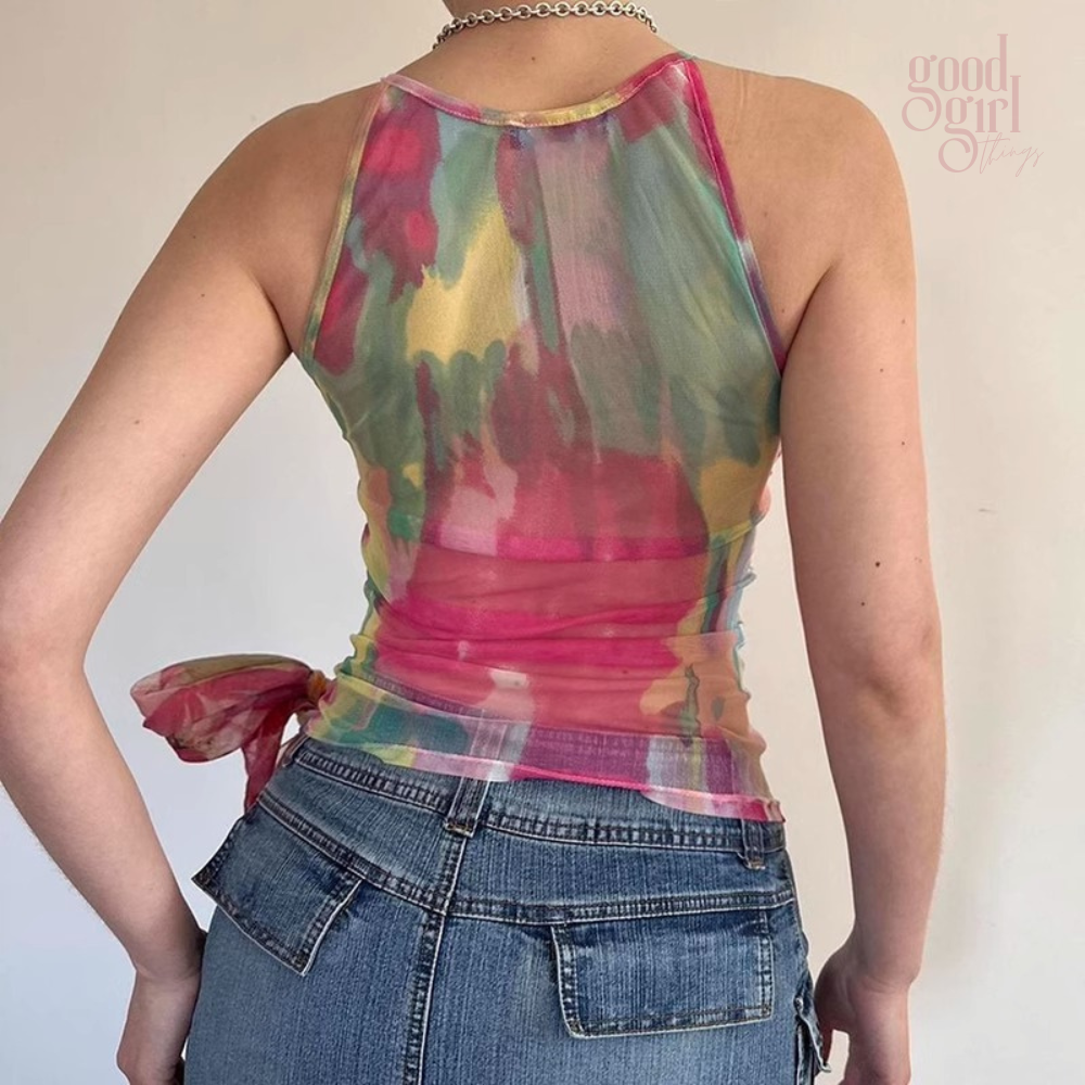 Eily Tropical Mesh Top