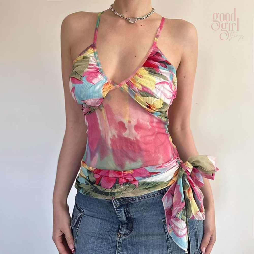 Eily Tropical Mesh Top
