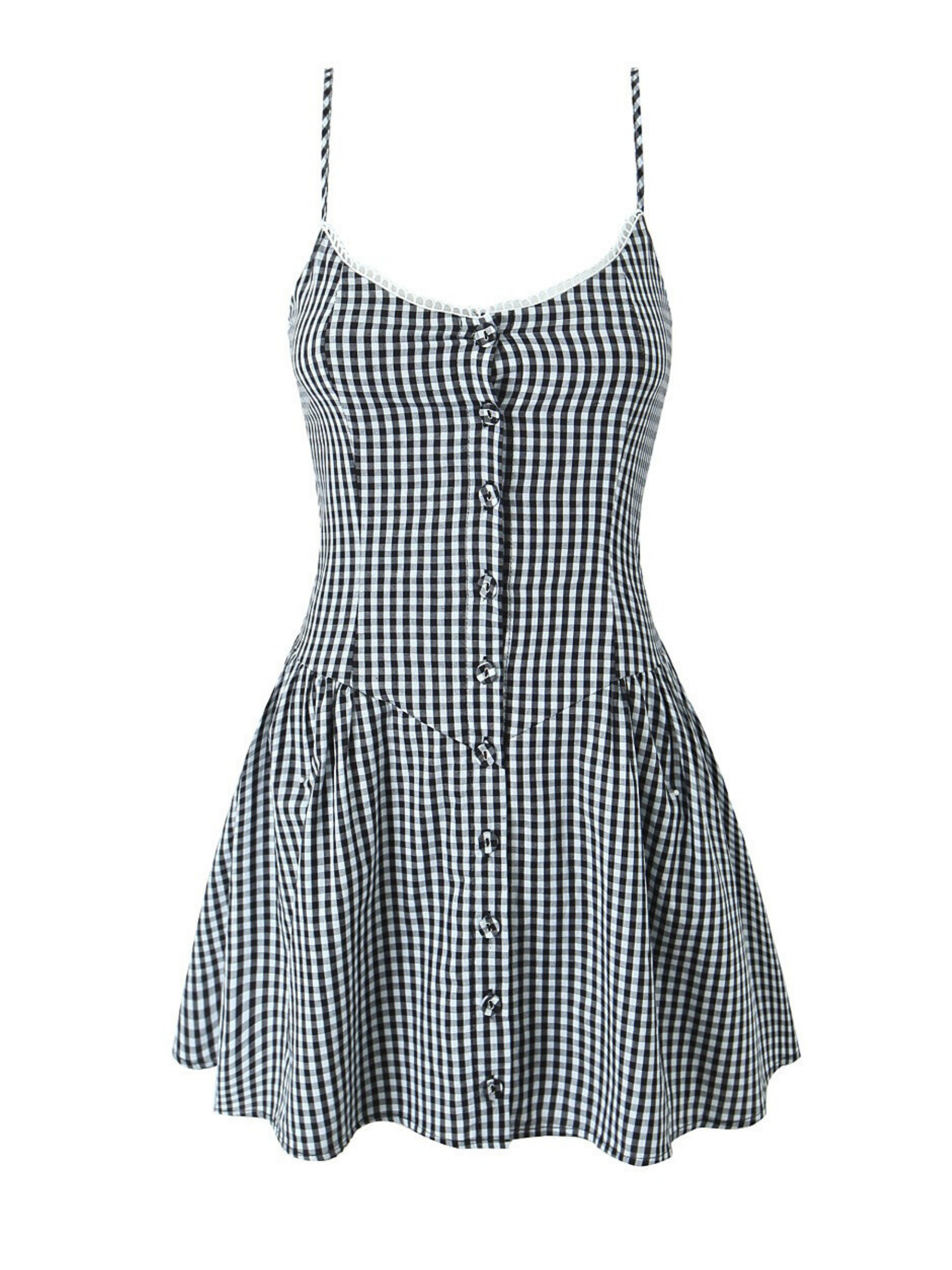 Alexander Plaid Lace Mini Dress
