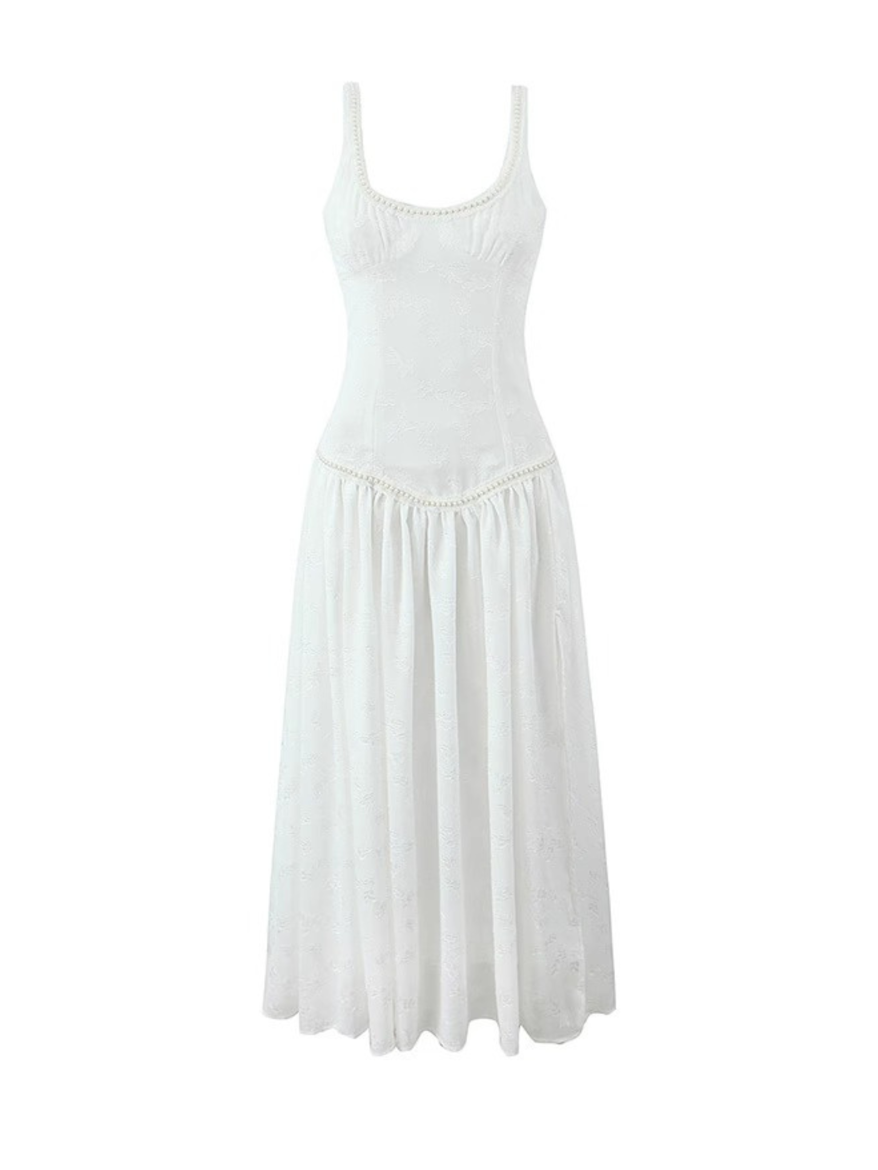 Jaziah Jacquard Slit Maxi Dress