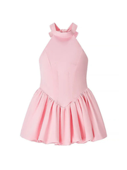 Mecca Bow Halter Mini Dress