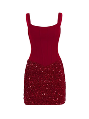 Batya Red Sequin Mini Dress