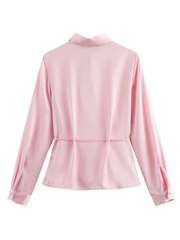 Jaida Satin Tie-Waist Shirt