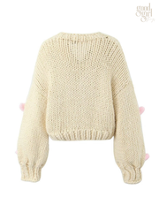 Elena 3D Heart Knit Cardigan