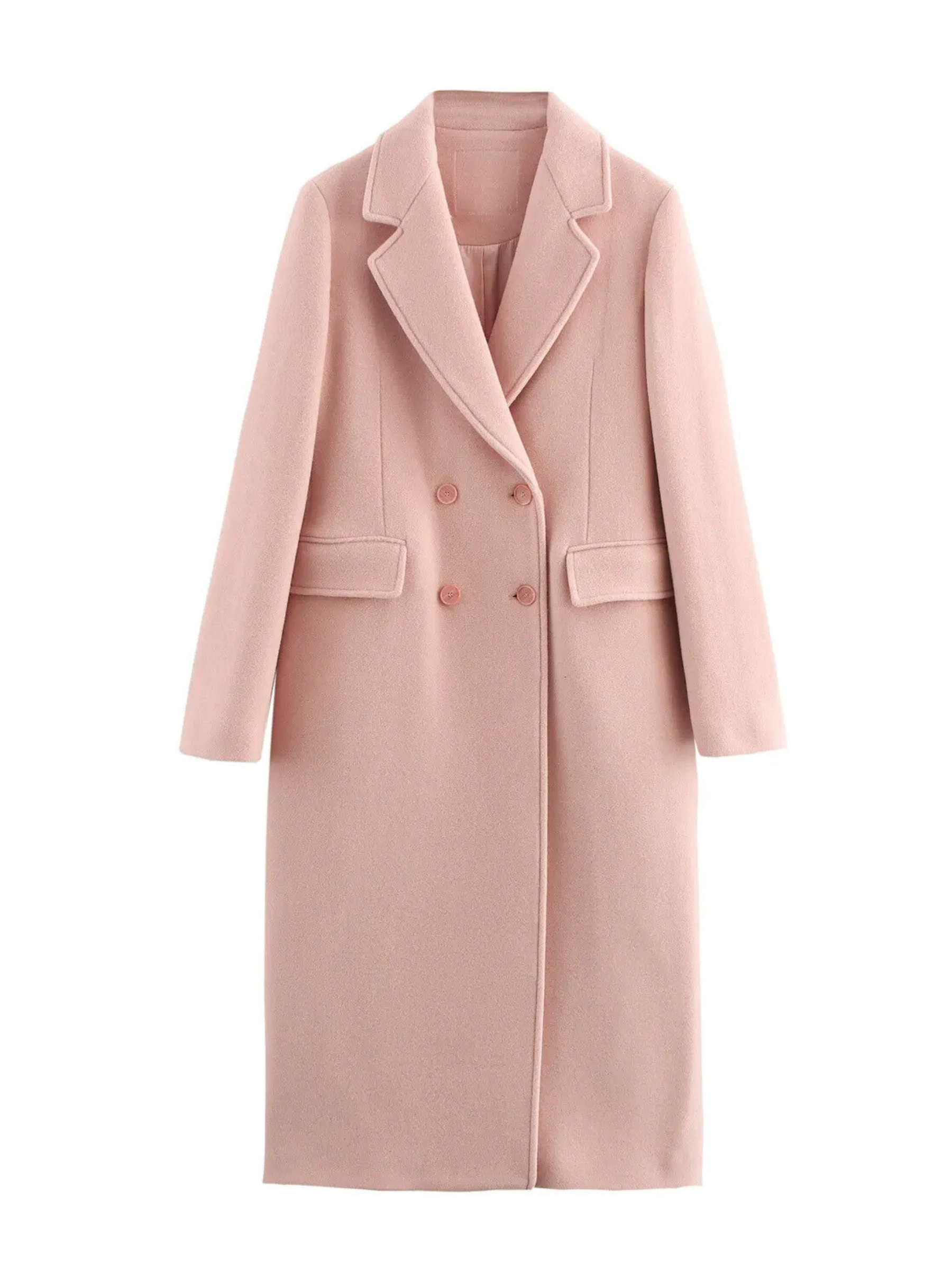 Adley Double-Breasted Long Coat