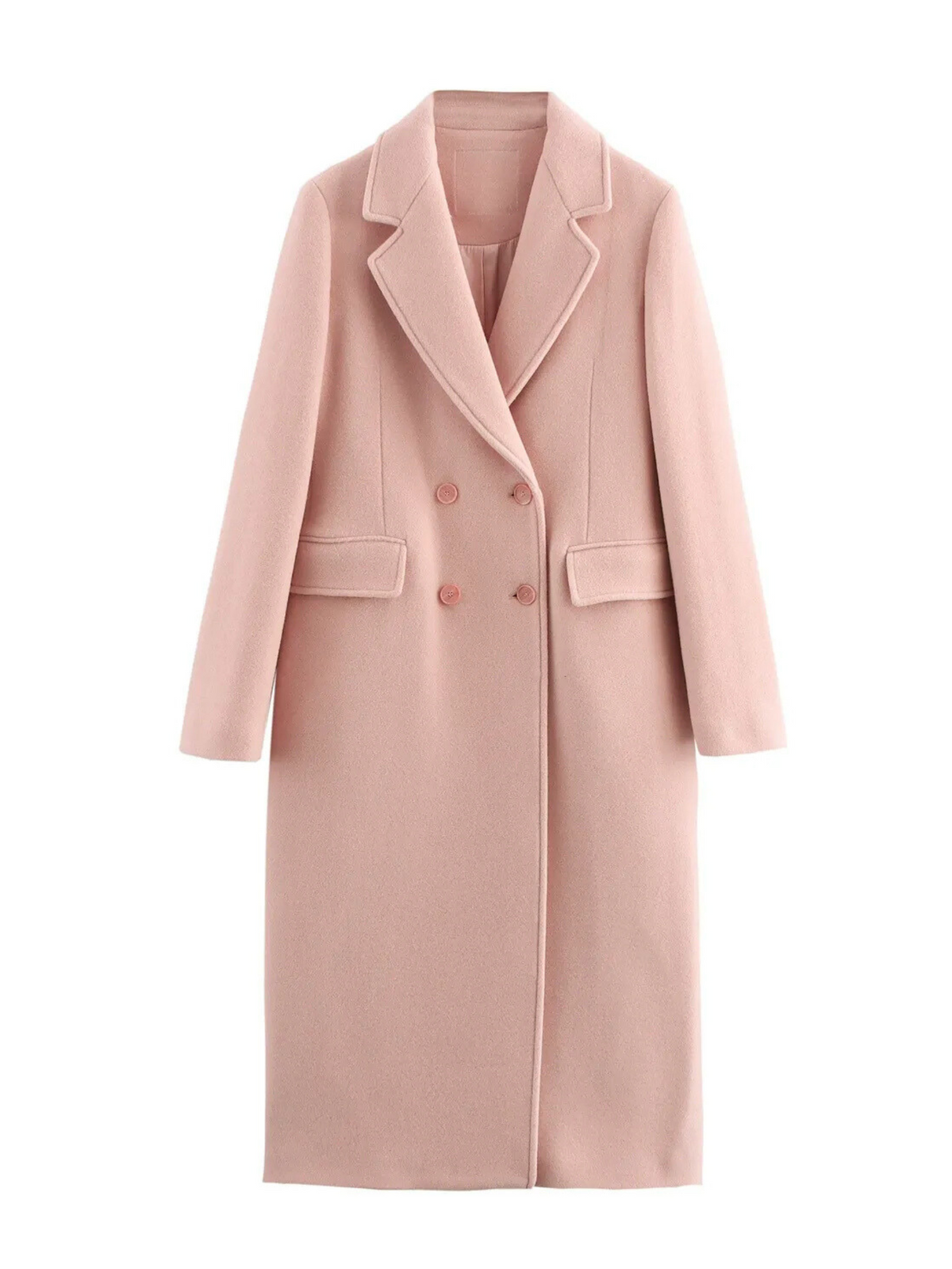 Adley Double-Breasted Long Coat