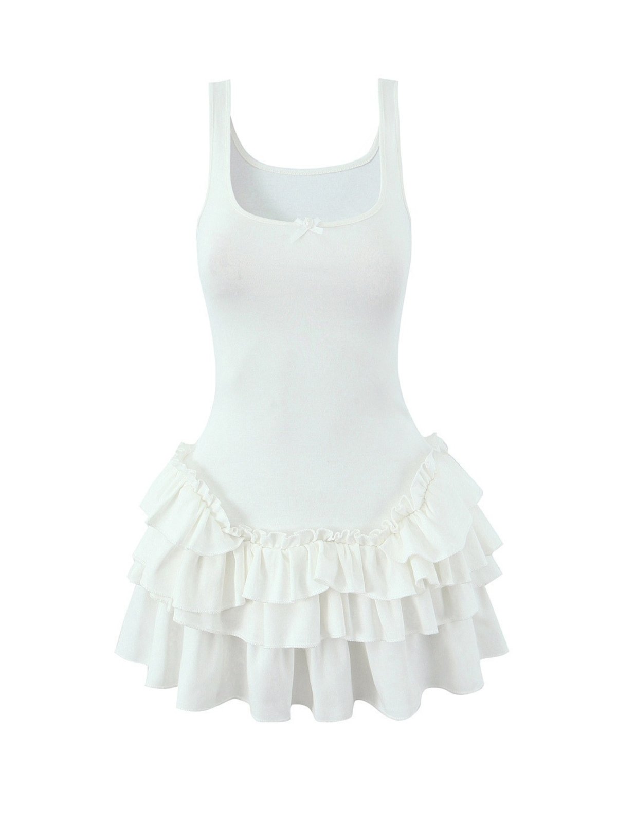 Aaron Ruffled Backless Mini Dress