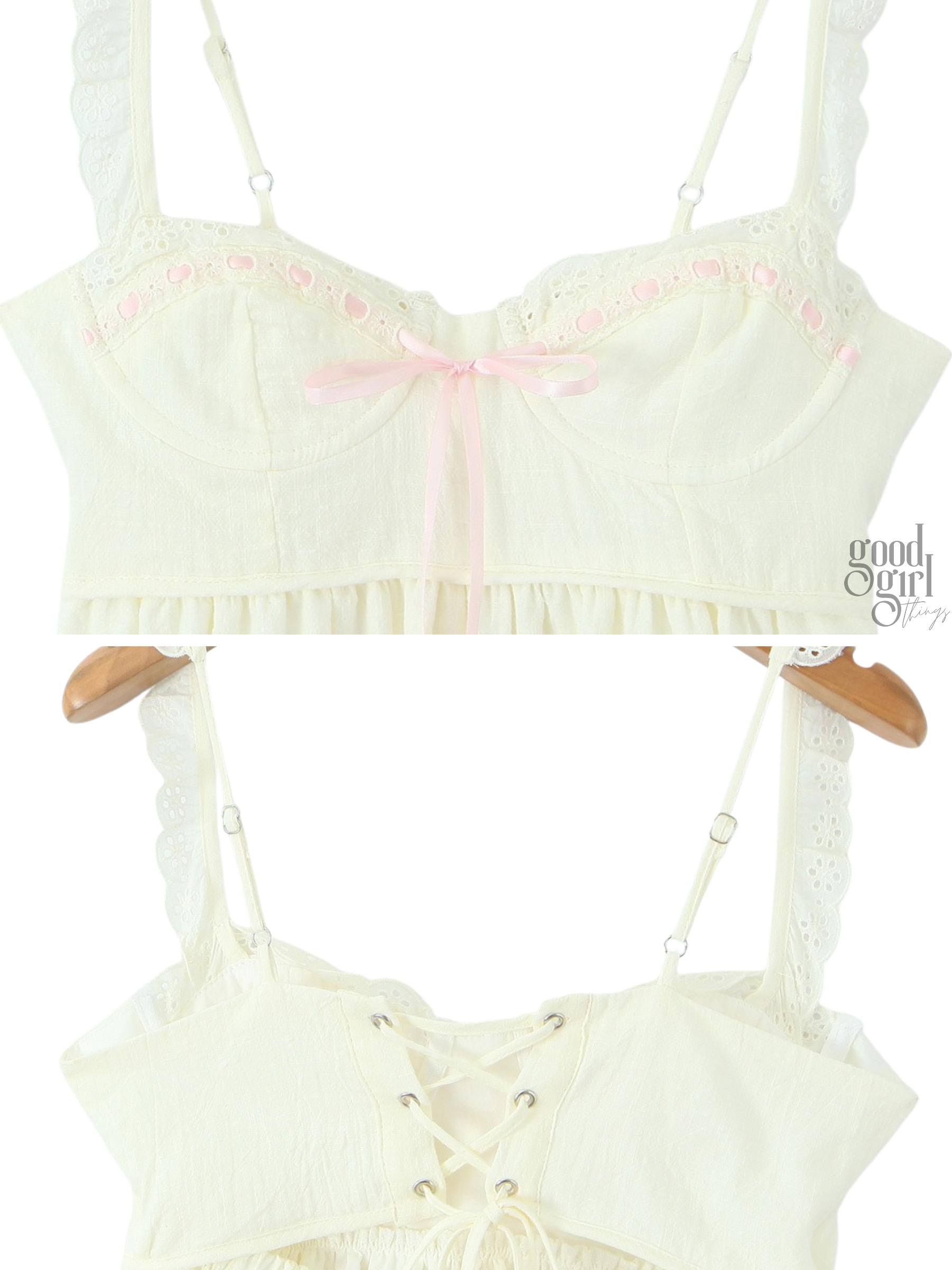 Mahlia Lace Detail Bow Mini Dress