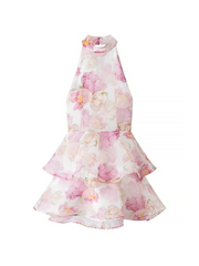 Aziza Floral Halter Mini Dress