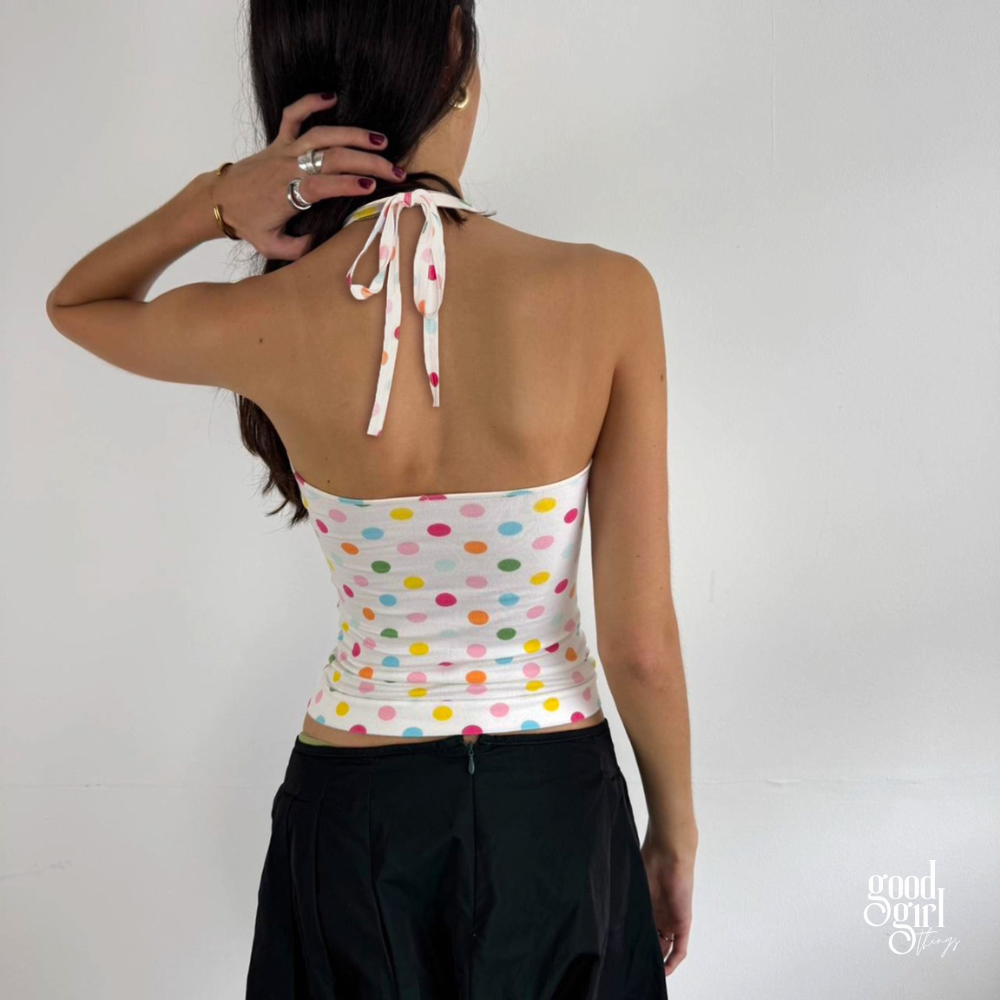 Candy Polka Dot Halter Top