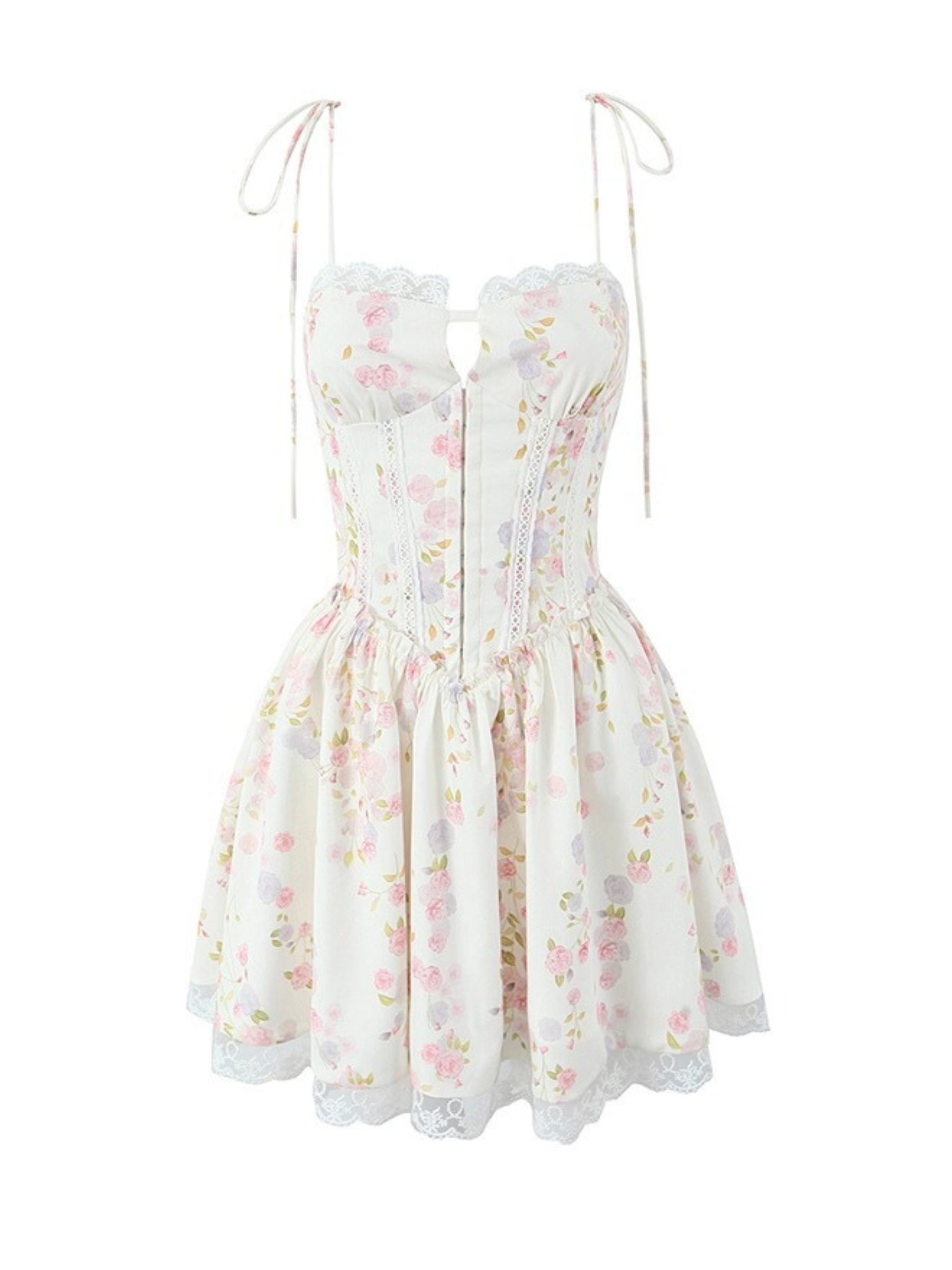 Trista Floral Lace Mini Dress
