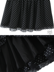 Sky Polka Dot Lace Mini Dress